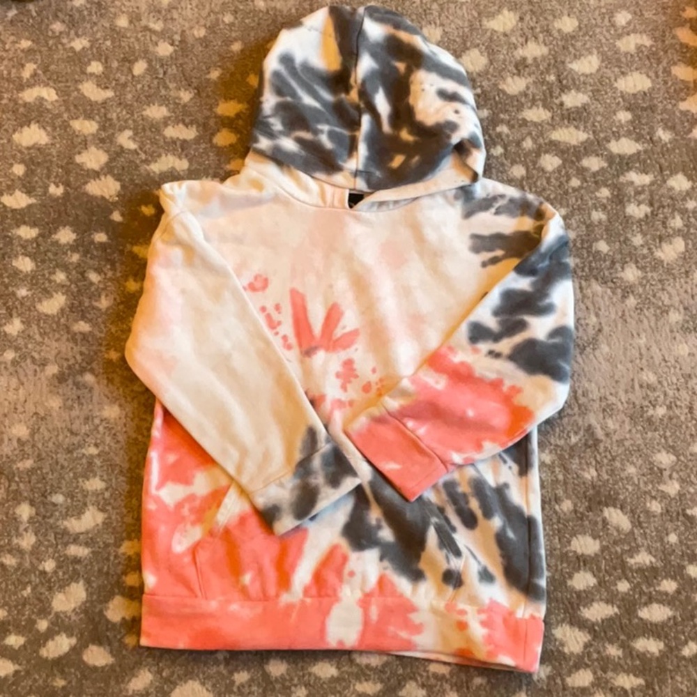 Tie-dye hooded kids art class sweatshirt